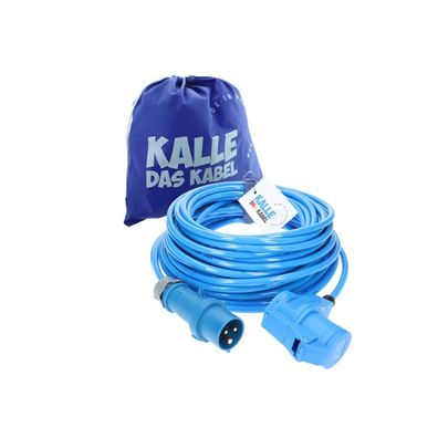 Kalle Verlängerungskabel CEE 230V 16A 2,5mm² Winkel Extreme Blau IP44