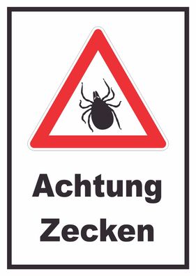 Achtung Zecken Schild