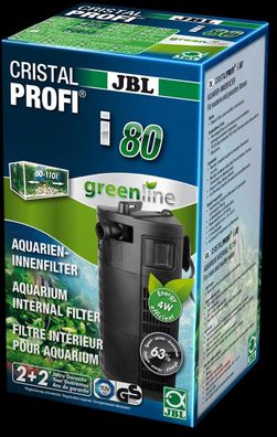 JBL Cristalprofi i80 greenline Energieeffizienter Innenfilter für Aquarien mit