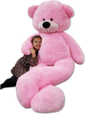 Super gefüllter rosa Teddybär 2,2 Meter - Für jahrelanges Kuschelvergnügen