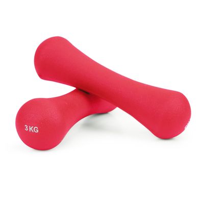 Kompakte Hantelset 6kg - 2x 3kg Neopren - Ideal für Home Fitness