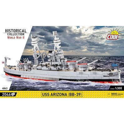 COBI USS Arizona (BB-39) 4843 Schiff Boot Klemm-Bausteine Bausatz Modell-Set