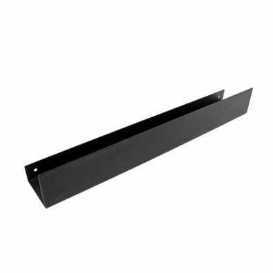 Minimalistische schwarze Edelstahl Badezimmerregal - 60 cm