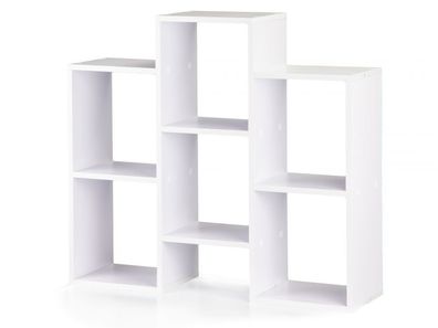 Große weiße Regalkommode 85x22x76 cm - Ideale Spielzeugaufbewahrung