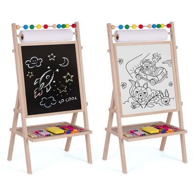 Magnetisches Whiteboard mit Abakus und Zeichenpapier - 62x28x44 cm für Klassenzimmer