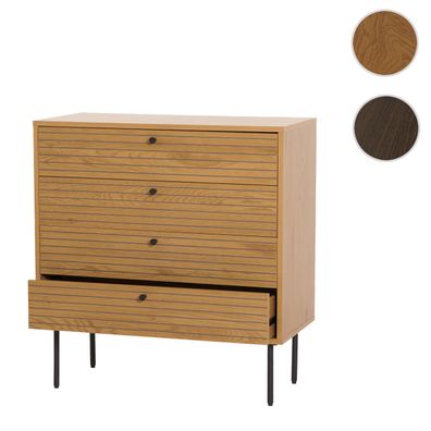 Kommode HWC-N78, Schubladen, skandinavischer Stil Metall Holz Melamin MVG 80x40x85cm