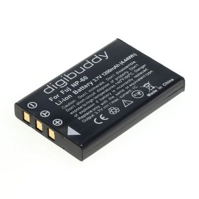 digibuddy - Ersatzakku kompatibel zu Fuji NP-60 - 3,7 Volt 1200mAh Li-Ion