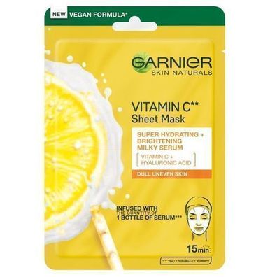 Garnier Haut Naturals Feuchtigkeitsspendende Vitamin C Tuchmaske, 28g