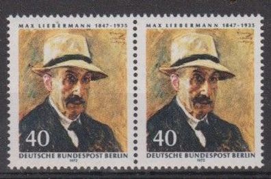 Berlin 1972 postfrisch wPaar MiNr. 434 125. Geburtstag von Max Liebermann