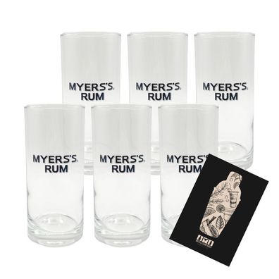 Myerss Rum Longdrinkglas 6er-Set – Perfekt für Cocktails und Longdrinks