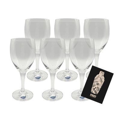 6 x Apollinaris Vio Wasser Glas 0,2l Stielglas Tulpe – Transparentes Glas für