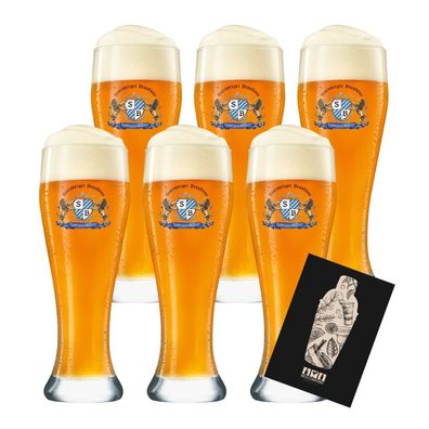 Starnberger Weisse 0,5L Glas 6er-Set – 6 x Traditionelles Weißbierglas