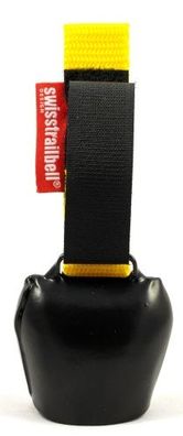 swisstrailbell® "Black Trailday" Deep Black Edition, gelbes Band, Trailbell