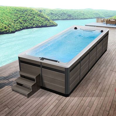 AWT Innovation430 weiß 430x230 grau Swim Spa Whirlpool Pool Gegenstromanlage