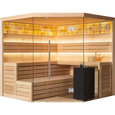 Sauna AWT B1621XL Hemlock 250x250 9kW Virta Bi-O inkl. Ofen