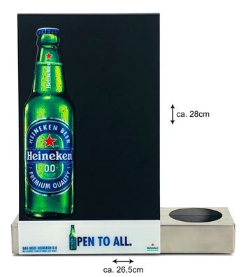 Heineken Kartenhalter Serviettenhalter Display für Flasche aus Metall 27x 29 cm