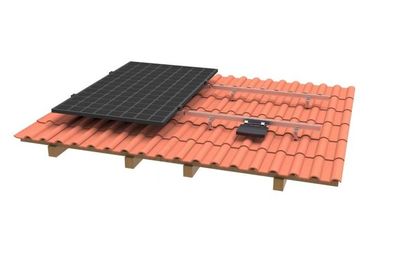 PV Montagesystem für Ziegeldächer geeignet für 2 Module NUR Zusatz