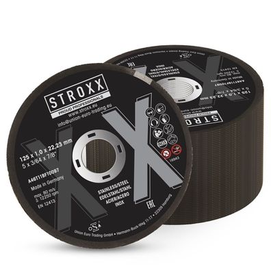 STROXX Trennscheiben 125X1,0X22,23 XT70 GERADE FORM 100ER PACK 102-151