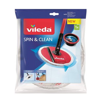 Scrubbing Mop Nachfüllpackung Vileda Spin & Clean Mikrofasern Default Title