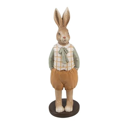 Clayre & Eef Dekorationsfigur Kaninchen 23 cm Braun Kunststoff (Gr. 7x7x23 cm)