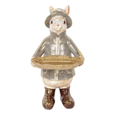 Clayre & Eef Dekorationsfigur Kaninchen 29 cm Beige Kunststoff (Gr. 15x19x29 cm)