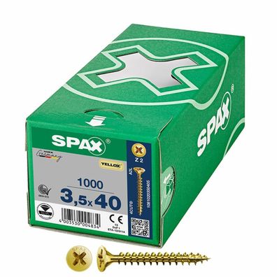 Schraubenkasten SPAX Yellox Z2 Flacher Kopf 3,5 x 40 mm 1000 Unidades Default Title