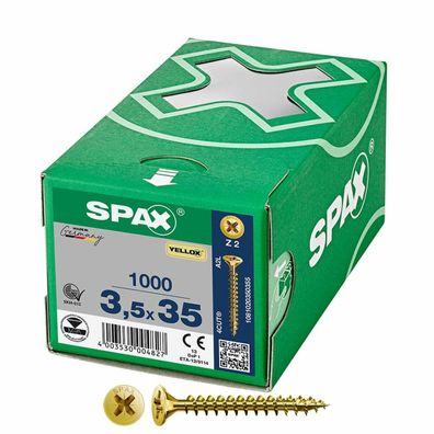 Schraubenkasten SPAX Yellox Z2 Flacher Kopf 3,5 x 35 mm 1000 Unidades Default Title