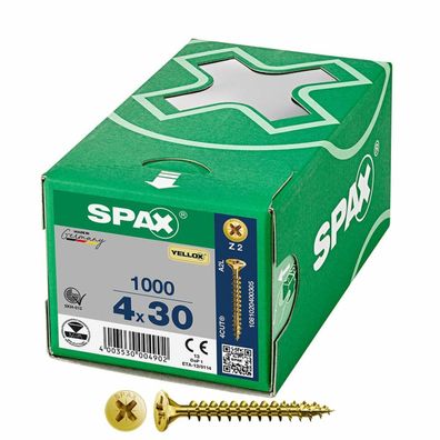 Schraubenkasten SPAX Yellox Z2 Flacher Kopf 4,0 x 30 mm 1000 Unidades Default Title