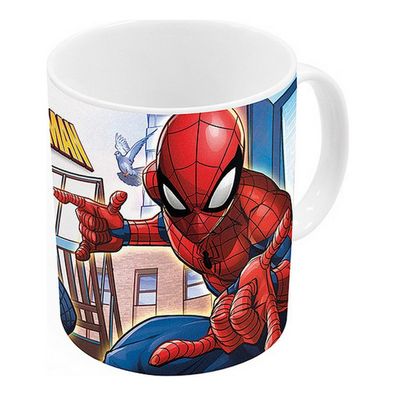 Henkelbecher Spider-Man Great power Blau Rot aus Keramik 350 ml Default Title