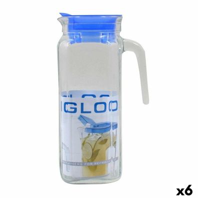 Kanne Borgonovo Igloo Durchsichtig Glas Blau 1,2 L (6 Stück) Default Title