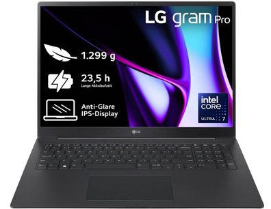 LG gram 17" Pro Core Ultra 7 155H 16GB/1TB IPS Win11 schwarz 17Z90SP-G. AA78G