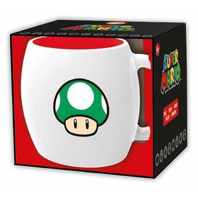 Tasse mit Box Super Mario 1-UP aus Keramik 360 ml Default Title