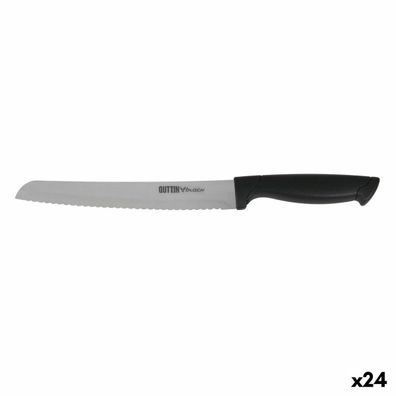 Brotmesser Quttin Black Schwarz Silberfarben 24 Stück 20 cm Default Title