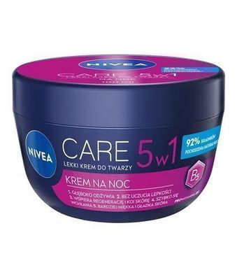 Nivea Care Leichte Nachtcreme 100ml - 5-in-1 Gesichtspflege