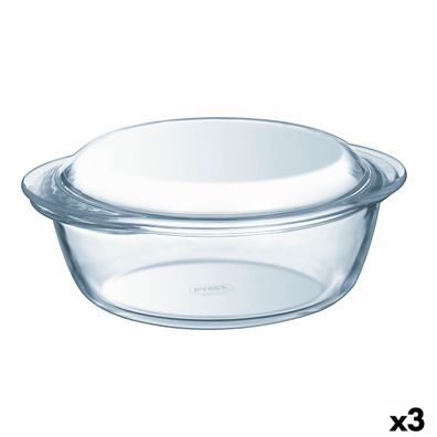 Topf mit Deckel Pyrex Essentials Durchsichtig 1,4 L (3 Stück) Default Title