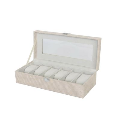 Uhrenbox Versa Beige Polyester 13,5 x 9 x 30,5 cm Default Title