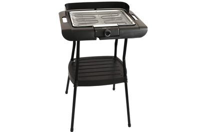 Clatronic Barbecue Standgrill schwarz 2000 Watt mit Windschutz Elektro Grill