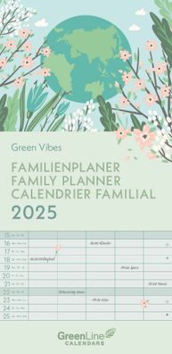 GreenLine Green Vibes Familienplaner 2025 - Familienplaner 2025