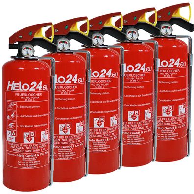 Feuerlöscher Pulverlöscher Autofeuerlöscher KFZ Auto Halterung 5x 1kg ABC 1LE B1