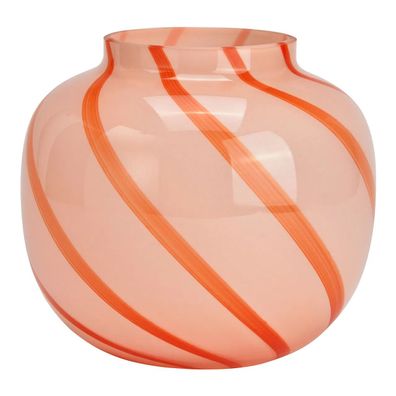 Vase Pink Rot gestreift