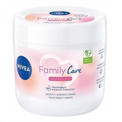 Nivea Family Care Feuchtigkeitscreme fér Gesicht, Körper & Hände, 450ml