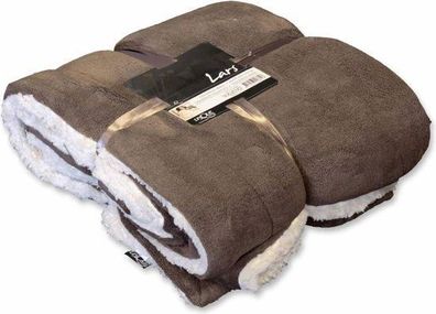 Decken Plaid lars l200b150cm taupe Unique living