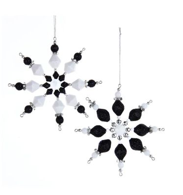 5 Inch Blackmet hite Snowflake Ornament 2 Eine Weihnachtskugel Kurt s adler