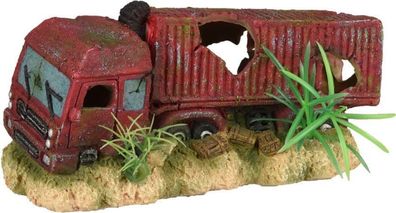 Anzeige hektor truck rot 20x11x10 cm für Aquarium Flamingo