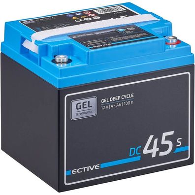 ECTIVE DC 45S GEL Deep Cycle mit LCD-Anzeige 45Ah Versorgungsbatterie