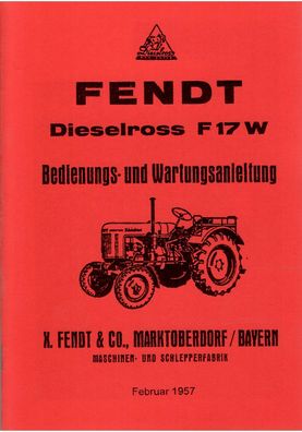 Bedienungsanleitung Fendt Dieselross, Trecker, Traktor, Oldtimer