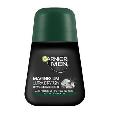 Garnier Men Magnesium Ultra Dry Antitranspirant, 72h Schutz, Kugelform, 50ml