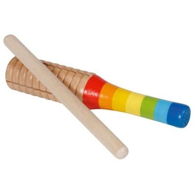 Goki Tonblock Regenbogen Musikinstrument für Kinder 61874 Holzspielzeug NEU