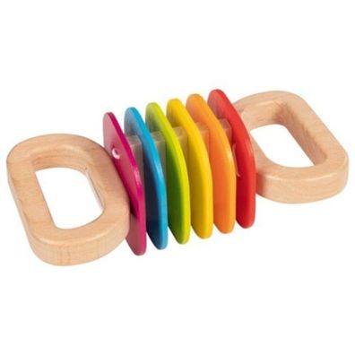 Goki Klapper Regenbogen Musikinstrument für Kinder 61885 Holzspielzeug NEU