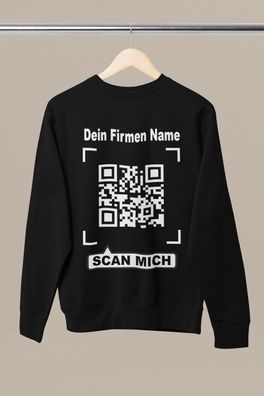 Deine Webseite als QR Code + Firman Name / mach Werbung Herren Pullover S-XXXL